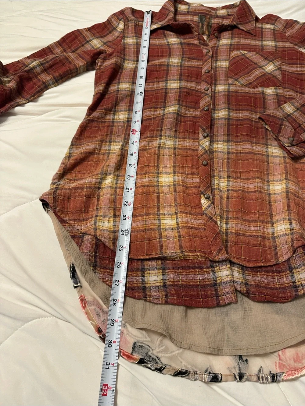 Aratta Mixed Media Button Up Plaid Shirt - NWT - Size M (estimated) - Picture 9 of 10